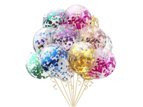 12Inch  Confetti Filled with  Helium Balloons