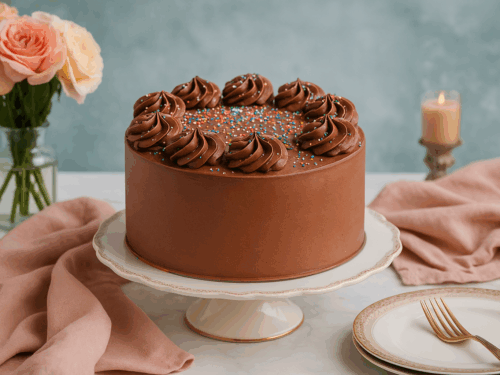 Sprinkle  Chocolate Cake