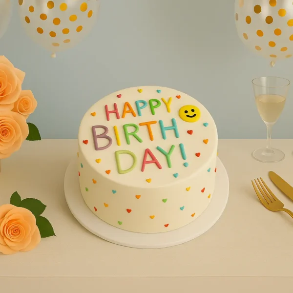 Smiley Birthday Cake