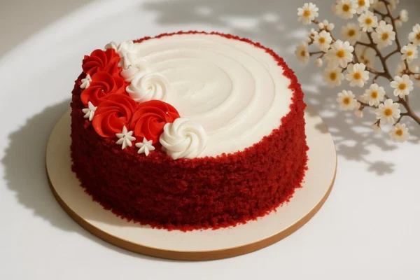 White & Red Velvet Cake