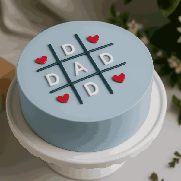 Tic-Tac-Love Dad Cake