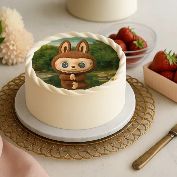 Labubu Forest Stream Cake