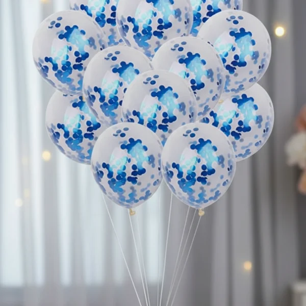 Blue Confetti Balloon