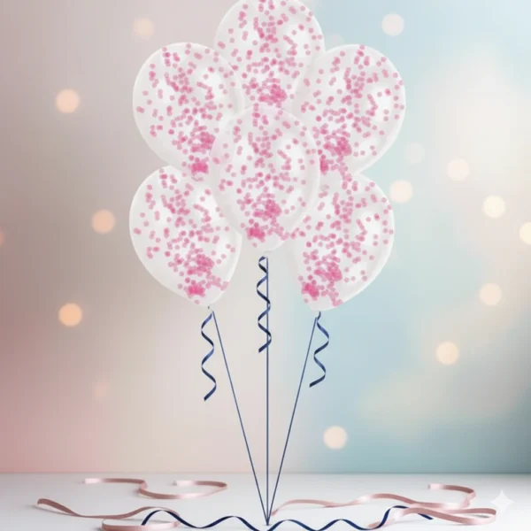 Pink Confetti Balloon