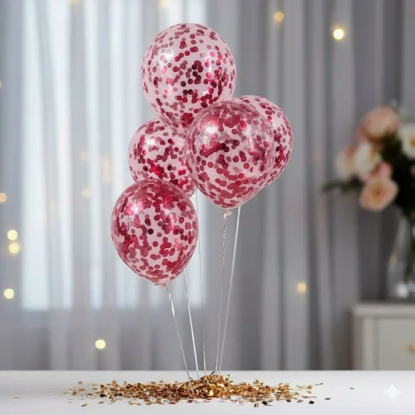 Red Confetti Balloon