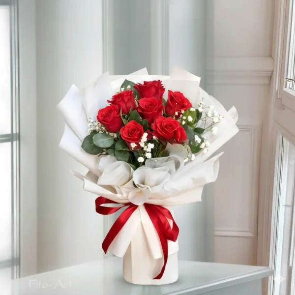 Ruby Bliss – 8 Red Roses