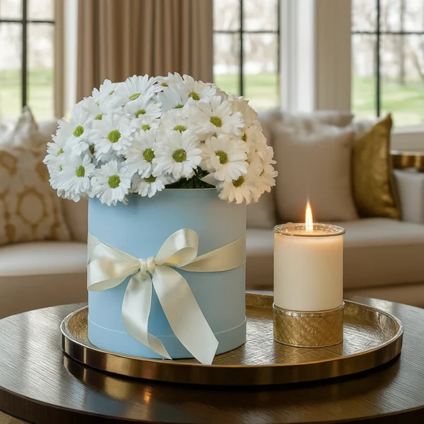 White Chrysanthemums Box